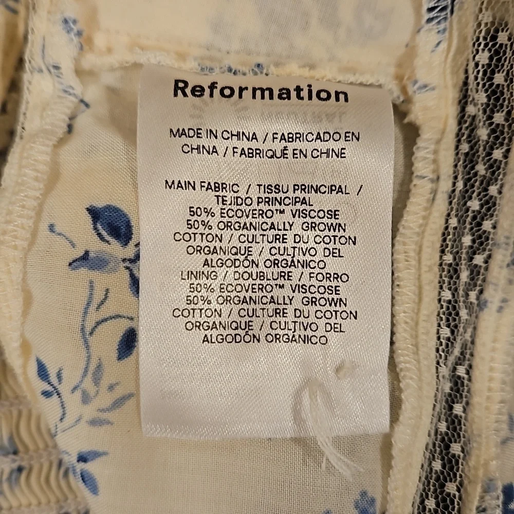 💕REFORMATION💕 Daphne Top ~ Orlaya Floral Print 10 NWT